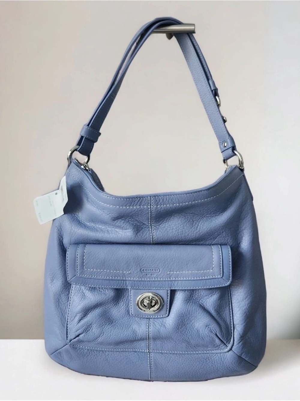Coach Penelope Leather Convertible Shoulder Bag Cornflower Blue NWT F19045